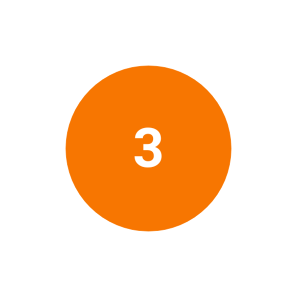 Icon: Kreis mit einer 3 in der Mitte